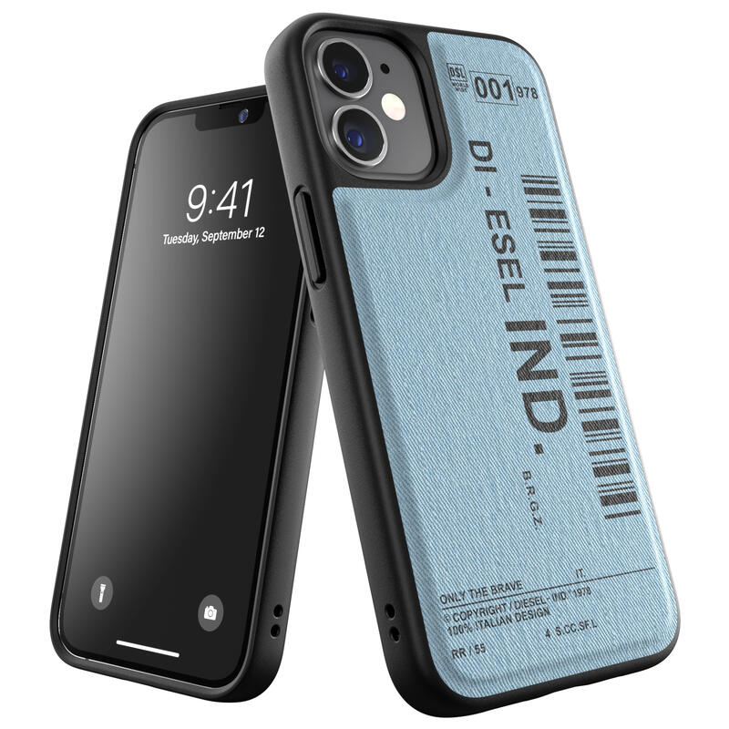 ディーゼル スマホケース メンズ DIESEL ディーゼル iPhone 12 Mini ケース スマホケース アイフォン カバー 耐衝撃 TPU デニム ブラック/ブルー ※当店限定1年保証※