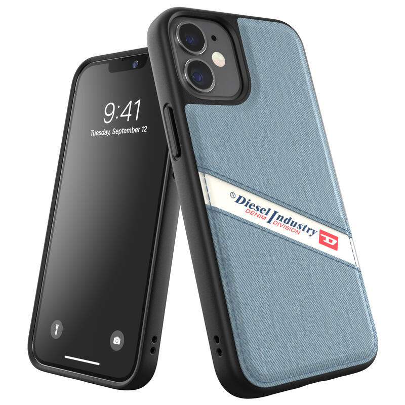 ディーゼル スマホケース メンズ DIESEL ディーゼル iPhone 12 Mini ケース スマホケース アイフォン カバー 耐衝撃 TPU デニム ブラック/ブルー ※当店限定1年保証※