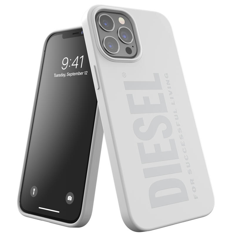 ディーゼル スマホケース メンズ DIESEL iPhone 12 Pro Max 6.7インチ シリコン ケース SS21 ロゴ（ディーゼル iPhone12pro Max, ホワイト） ※当店限定1年保証※