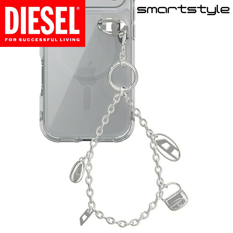  DIESEL スマホストラップ チャーム 携帯用 スマホアクセサリー ブランド ロゴ入り おしゃれ ストラップホルダー & ダストプラグ付き  ギフト iPhone その他機種 人気