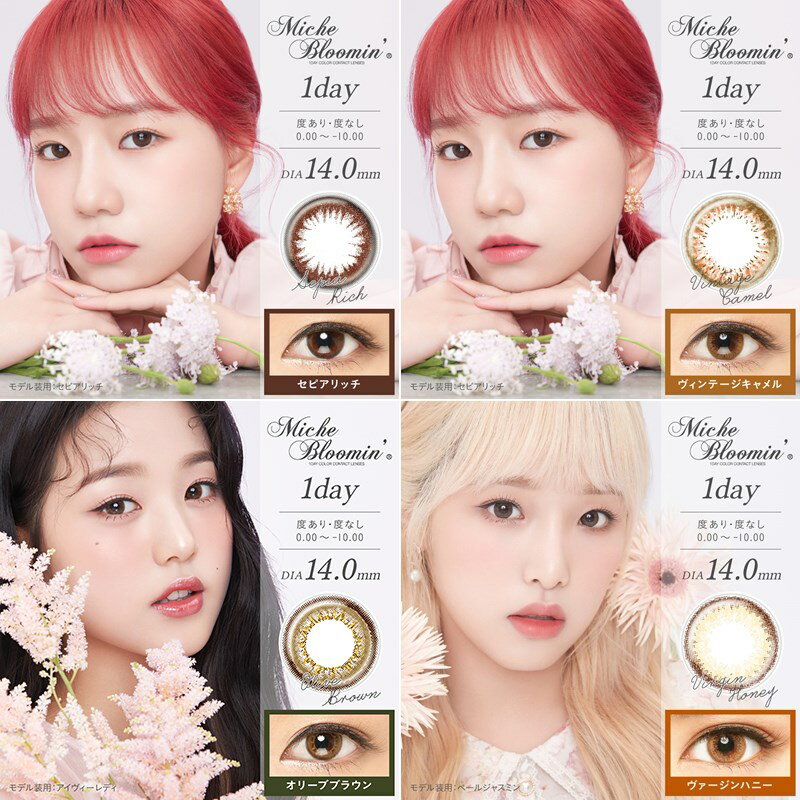 カラコン ワンデー ミッシュブルーミンワンデー [30枚] 2箱セット 度あり 1day 1日使い捨て ナチュラル カラーコンタクト