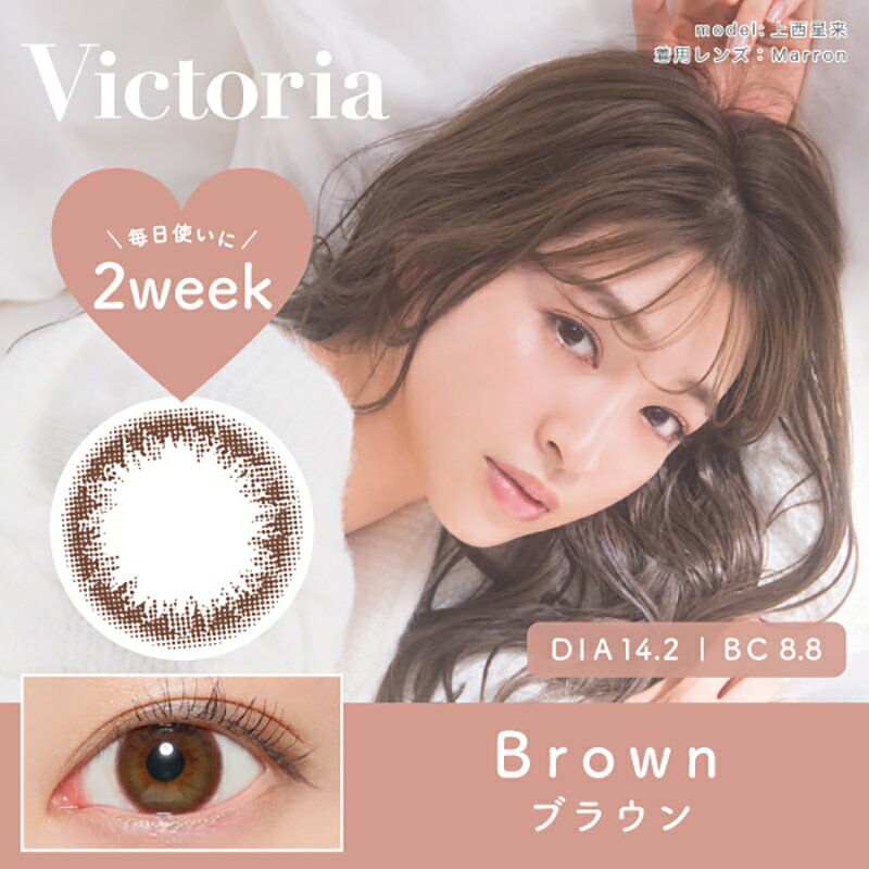 カラコン 2week 度あり 6枚 ヴィクトリア 2ウィーク by キャンディーマジック Victoria 2week by candymagic 2箱 2週間 ナチュラル カラーコンタクト