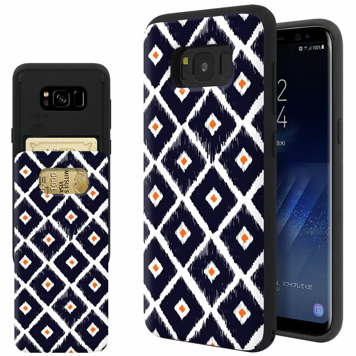 Samsung Galaxy S8 ケース SC-02J/SCV36 ギャラクシーs8 カバー スマホケース 背面カード バンパーケース スマホケース き 耐衝撃 マット加工カード 擦り傷防止 Breeze