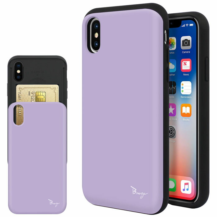 Apple iphone X iphoneX ケース iphone X カバー アイフォンX ケース 背面カード バンパーケース bumper case スマホケース き 耐衝撃 マット加工カード 擦り傷防止 Breeze