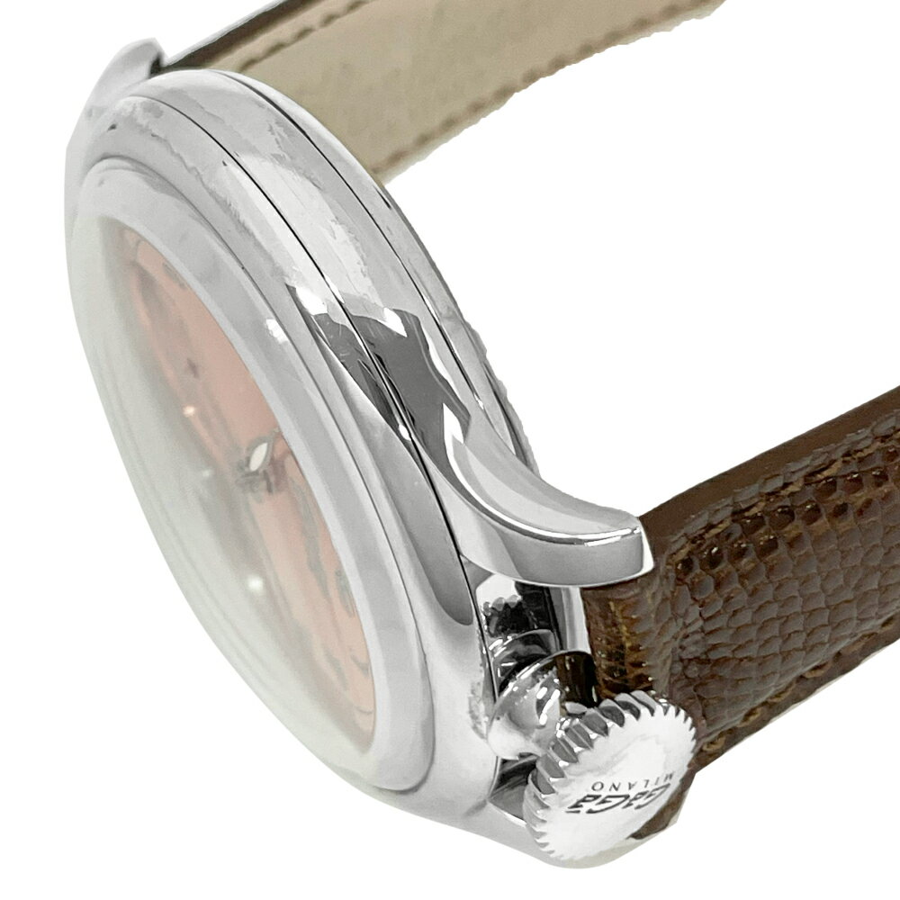 ガガミラノ 腕時計 新品・アウトレット 7040.04 世界限定250本 ピンクゴールド文字盤 48mm スイス製 ブラウンレザーベルト 手巻き メンズ