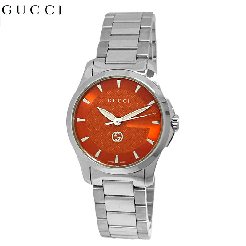 新品 アウトレット GUCCI グッチ 腕時計 Gタイムレス 28mm レディース YA1265049 オレンジ クォーツ スイス製 送料無料