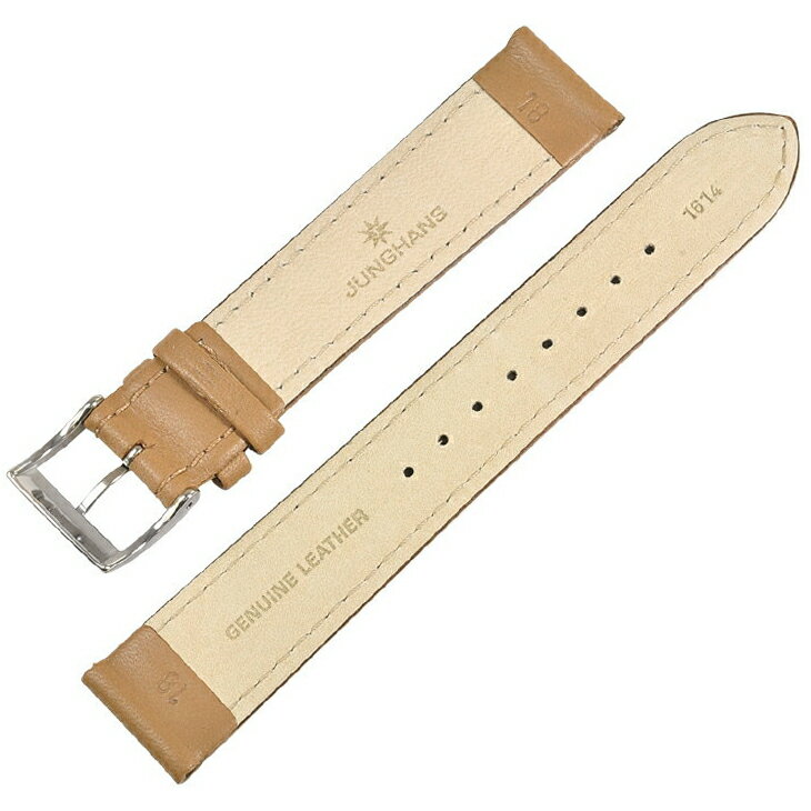 ユンハンス マックスビル用 純正 替ベルト 新品 18mm ベージュ レザー 革ベルト 腕時計用 送料無料