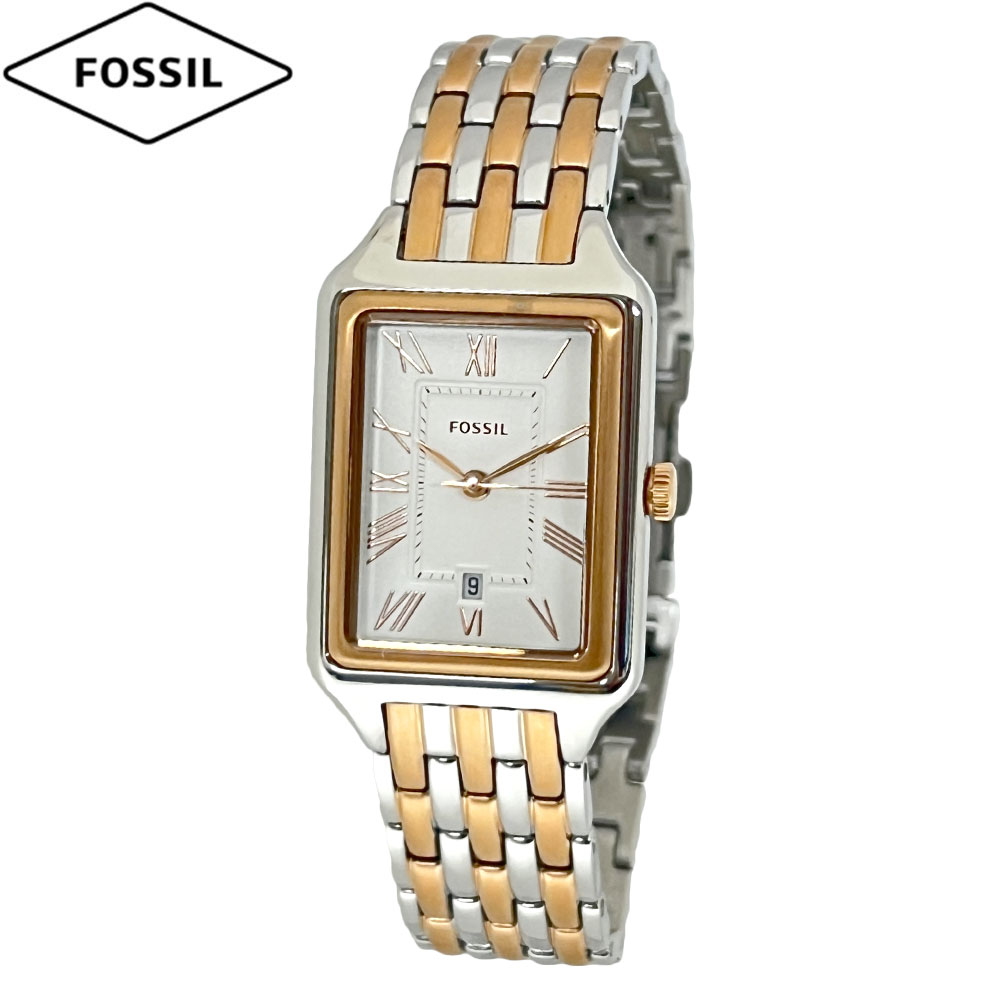 FOSSIL フォッシル 腕時計 新品・アウトレット RAQUEL ES5222 レディース ステンレススチールウォッチ アナログ シルバー ゴールド 並行輸入品 その1