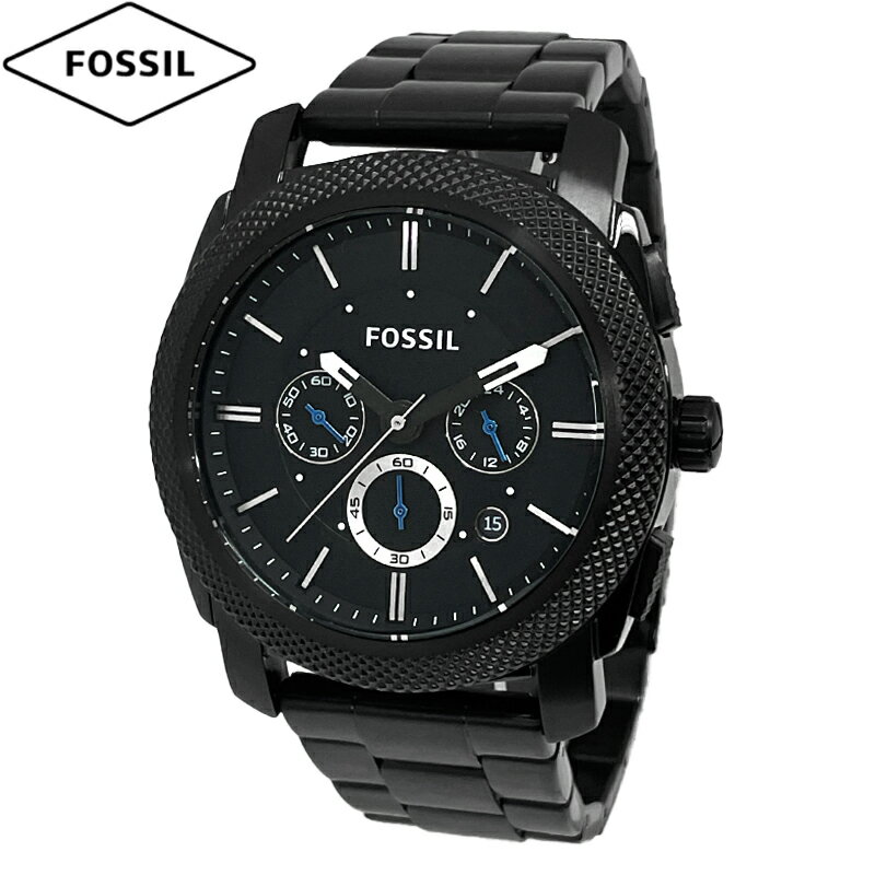 フォッシル ビジネス腕時計 メンズ FOSSIL フォッシル 腕時計 新品・アウトレット FS4552 MACHINE マシーン クロノグラフ ステンレススチールウォッチ ブラックメンズ クォーツ 並行輸入品