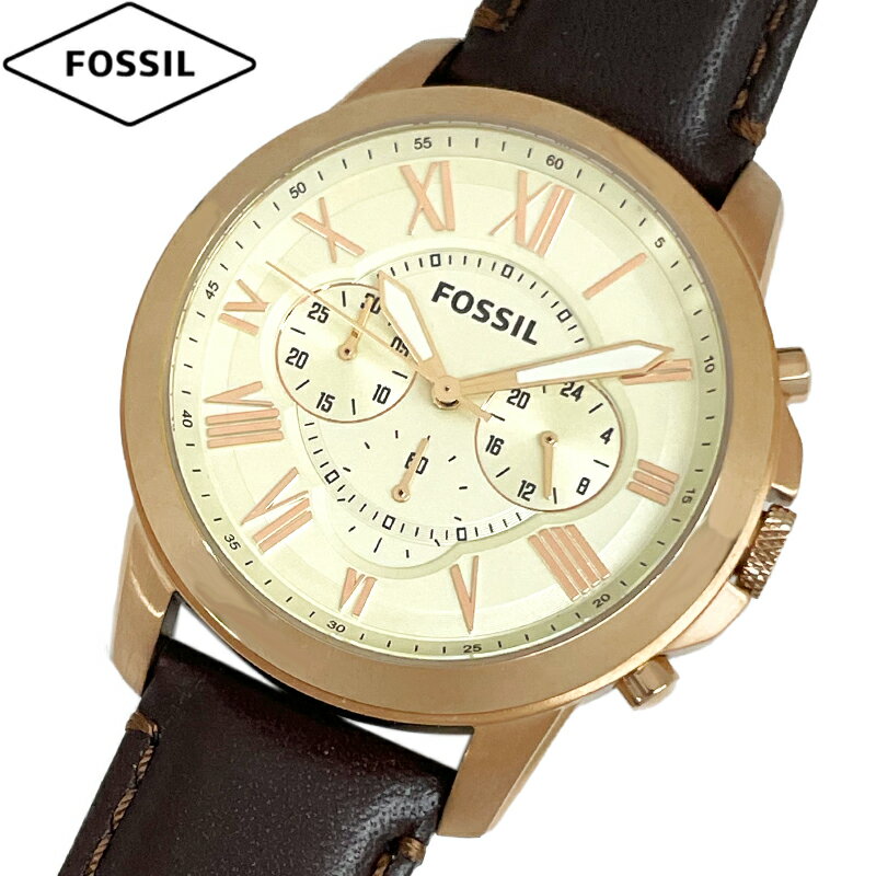 フォッシル 腕時計（メンズ） FOSSIL フォッシル 腕時計 新品・アウトレット Grant グラント FS4991 メンズ クォーツ クロノグラフ 革ベルト 並行輸入品