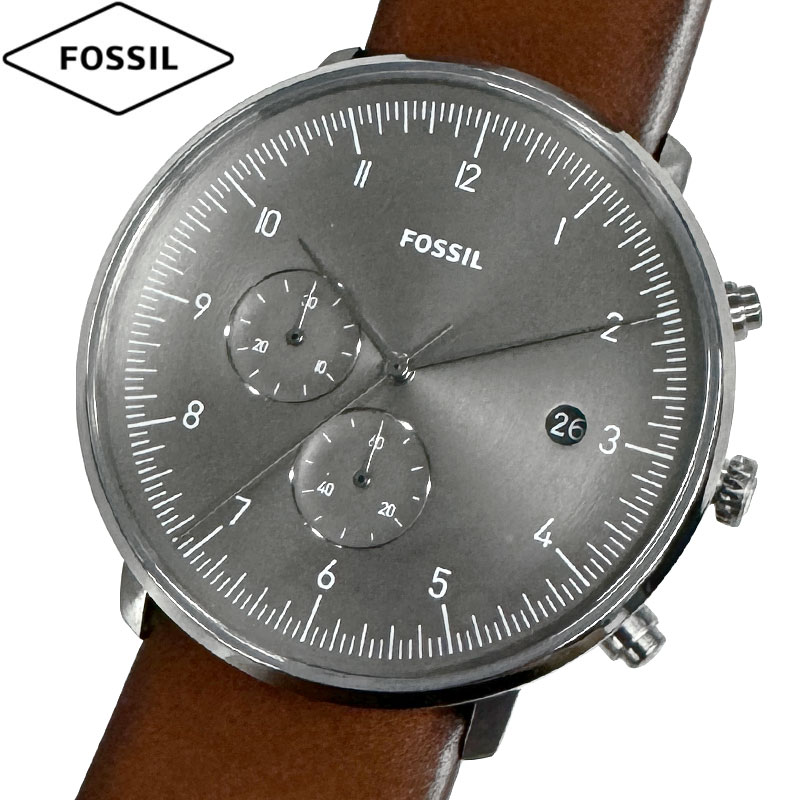 フォッシル ビジネス腕時計 メンズ FOSSIL フォッシル 腕時計 新品・アウトレット CHASE TIMER チェース タイマー FS5517 メンズ クォーツ グレーダイヤル ブラウン革ベルト 並行輸入品