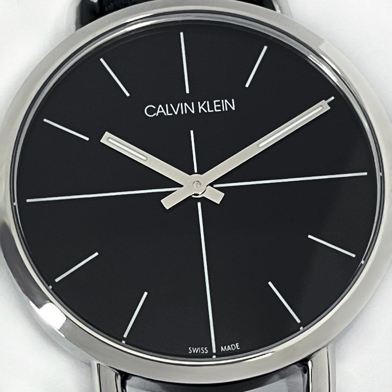 Calvin Klein カルバンクライン 腕時計 新品・アウトレット K7B231CZ イーブン エクステンション クォーツ レディース ブラックレザーバンド 黒 革ベルト 並行輸入品