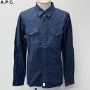 A.P.C アーペーセー 新品・あす楽 メンズ ヘリンボーン ウエスタン シャツ COCWT H12399 インディゴ S 送料無料 並行輸入品