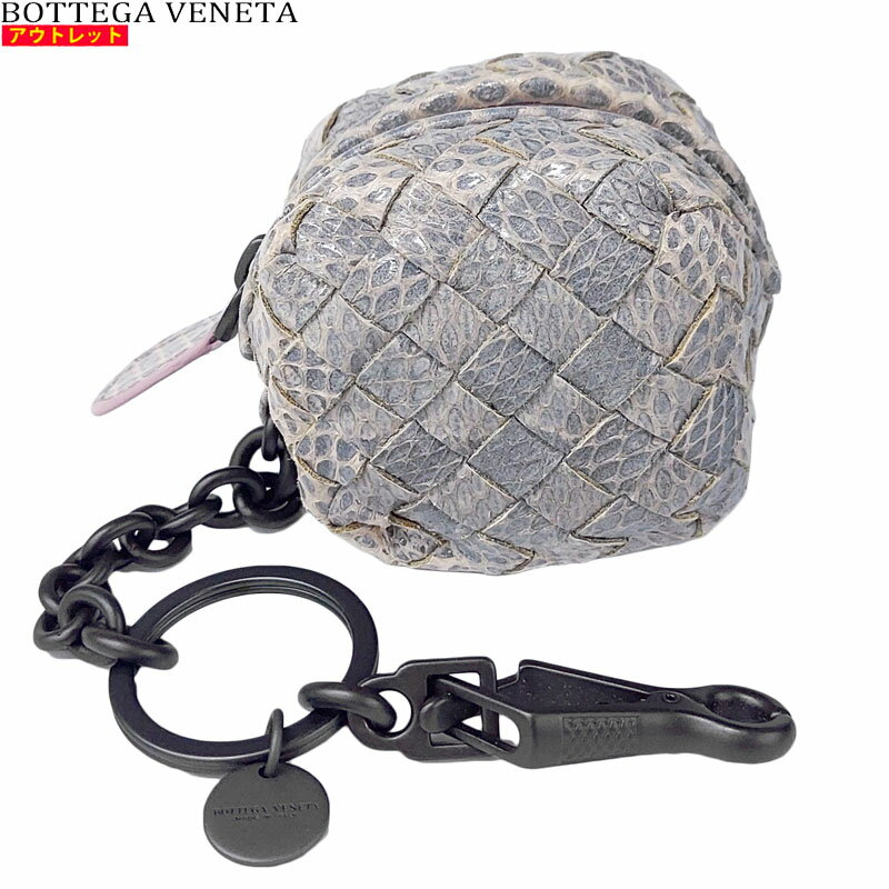 ボッテガヴェネタ BOTTEGA VENETA ボッテガヴェネタ 新品・あす楽・アウトレット イントレチャート ミニポーチ 【A】 コインケース 474569 VT201 5810 キーホルダー レザー ピンク パイソン スネーク柄 送料無料 並行輸入品