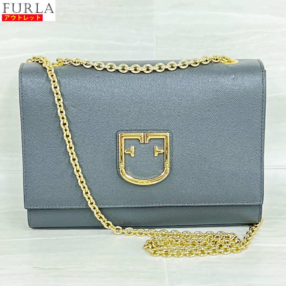 FURLA フルラ 新品・あす楽・アウトレット ヴィヴァ ショルダーバッグ グレー レザー 本革 クロスボディ BW0413L 2way 送料無料