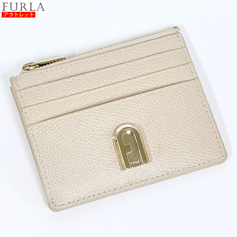 FURLA フルラ 新品・あす楽・アウトレット カードケース PDF3ACO ARE000 B4L00 レザー フラグメントケース コインケース 小銭入れ ベージュ 送料無料