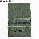 MARNI マルニ 新品 キッズ ニットマフラー M01284 M00SZ 0M540 カーキグリーン ロゴ ウール カシミア 混 送料無料 並行輸入品