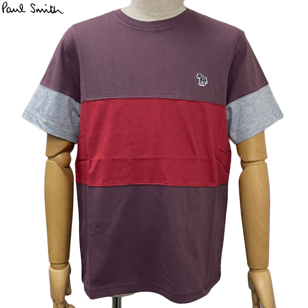 樂天商城 - ポールスミス Paul Smith 新品 トップス 半袖Tシャツ カットソー クルーネック M2R 004XZ L20064 ボルドー/レッド/グレー メンズ S〜XL 並行輸入品 送料無料