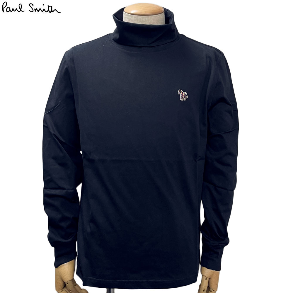 乐天商城 - ポールスミス Paul Smith 新品 トップス 長袖Tシャツ タートルネック M2R 391U KZEBRA ダークネイビー コットン メンズ ハイネック S/M/XL 並行輸入品 送料無料