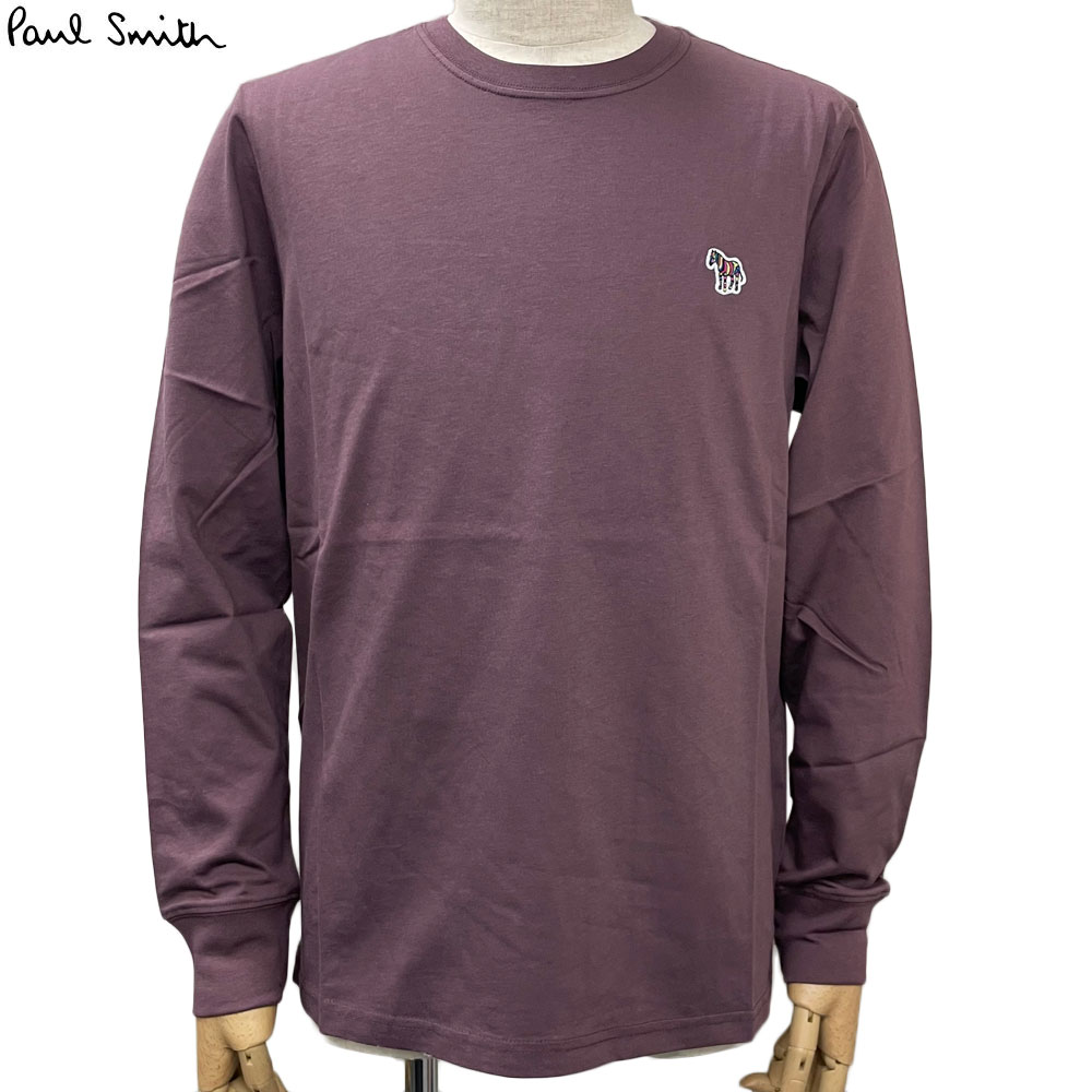 乐天商城 - ポールスミス Paul Smith 新品 トップス Tシャツ 長袖カットソー クルーネック M2R 828RZ L20064 ボルドー コットン メンズ S/M 並行輸入品 クリックポストで送料無料