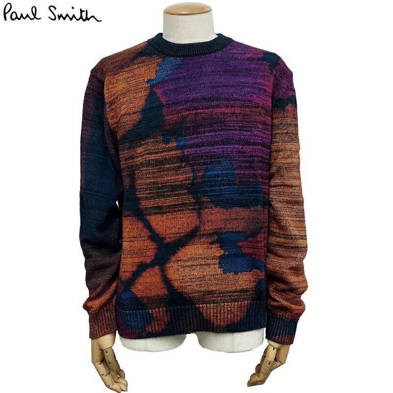 乐天商城 - ポールスミス Paul Smith 新品 セーター クルーネック M2R 248Y L21943 オレンジ系 ニット コットン メンズ S/M 並行輸入品 送料無料
