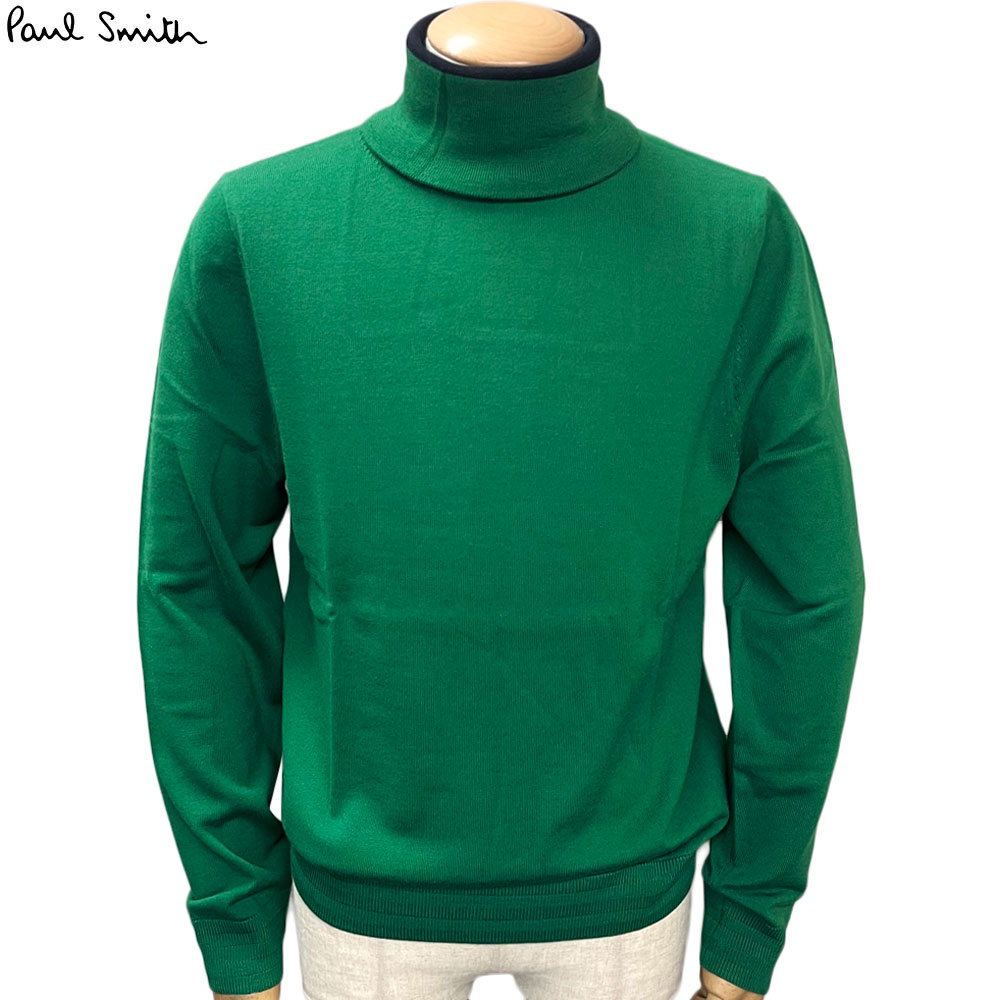 PS Paul Smith ピーエスポールスミス ニット ブラック 黒 サイズ:M | 22秋冬 サイドストライプ リブニット | プルオーバー 長袖 タートルネック コンパクト ウール | トップス セーター【レディース】【中古】 PS Paul Smith ピーエスポールスミス ニット ブラック 黒 サイズ:M
