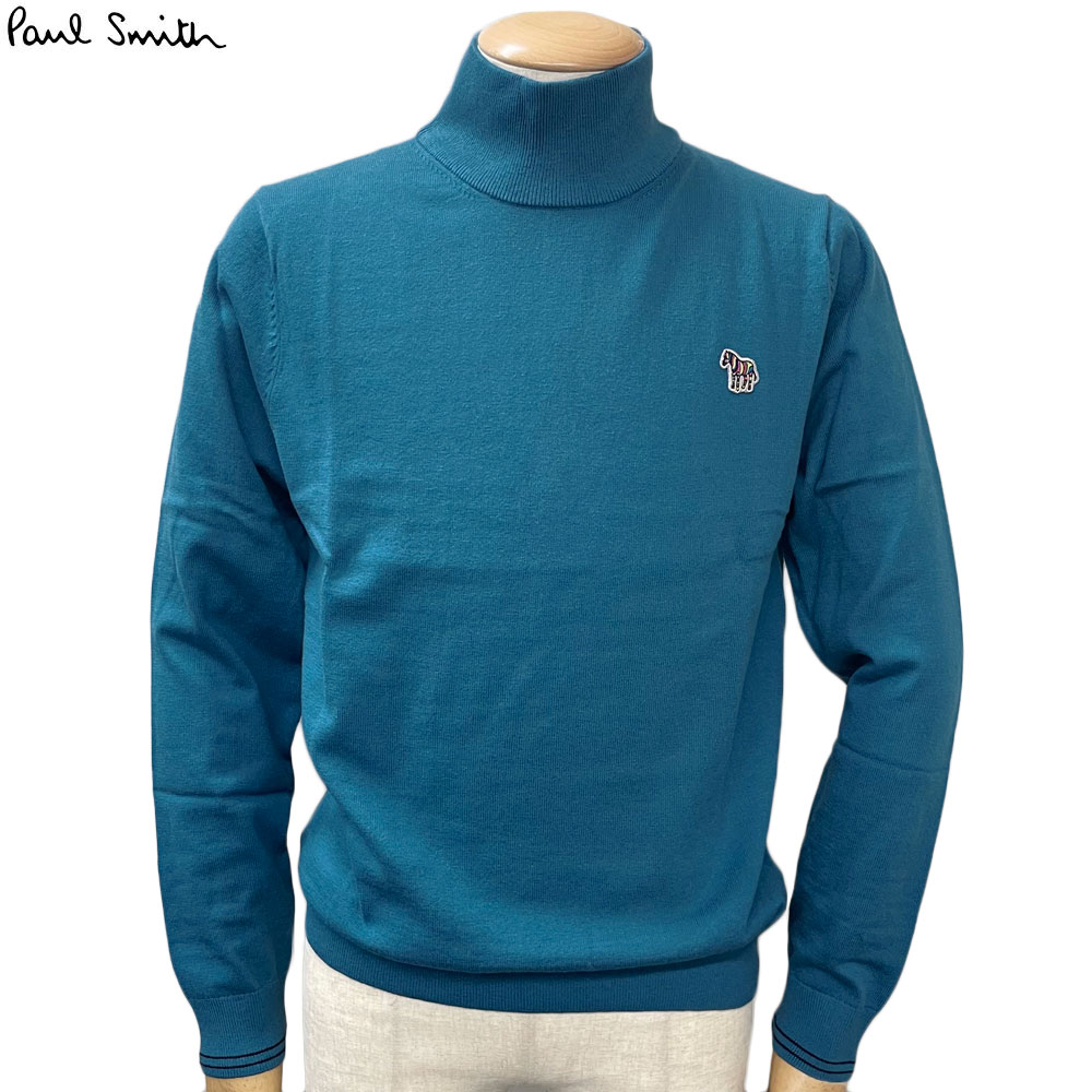 ポールスミス Paul Smith 新品 トップス ニット ハイネック M2R 230YZ L21931 ブルー系 コットン ナイロン ウール メンズ S~XL 並行輸入品 送料無料