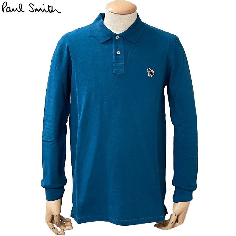 ポールスミス Paul Smith 新品 トップス M2R-115LZ-L20067 ブルー系 ポロシャツ REG FIT LS POLO SHIRT コットン メンズ S/M 並行輸入..