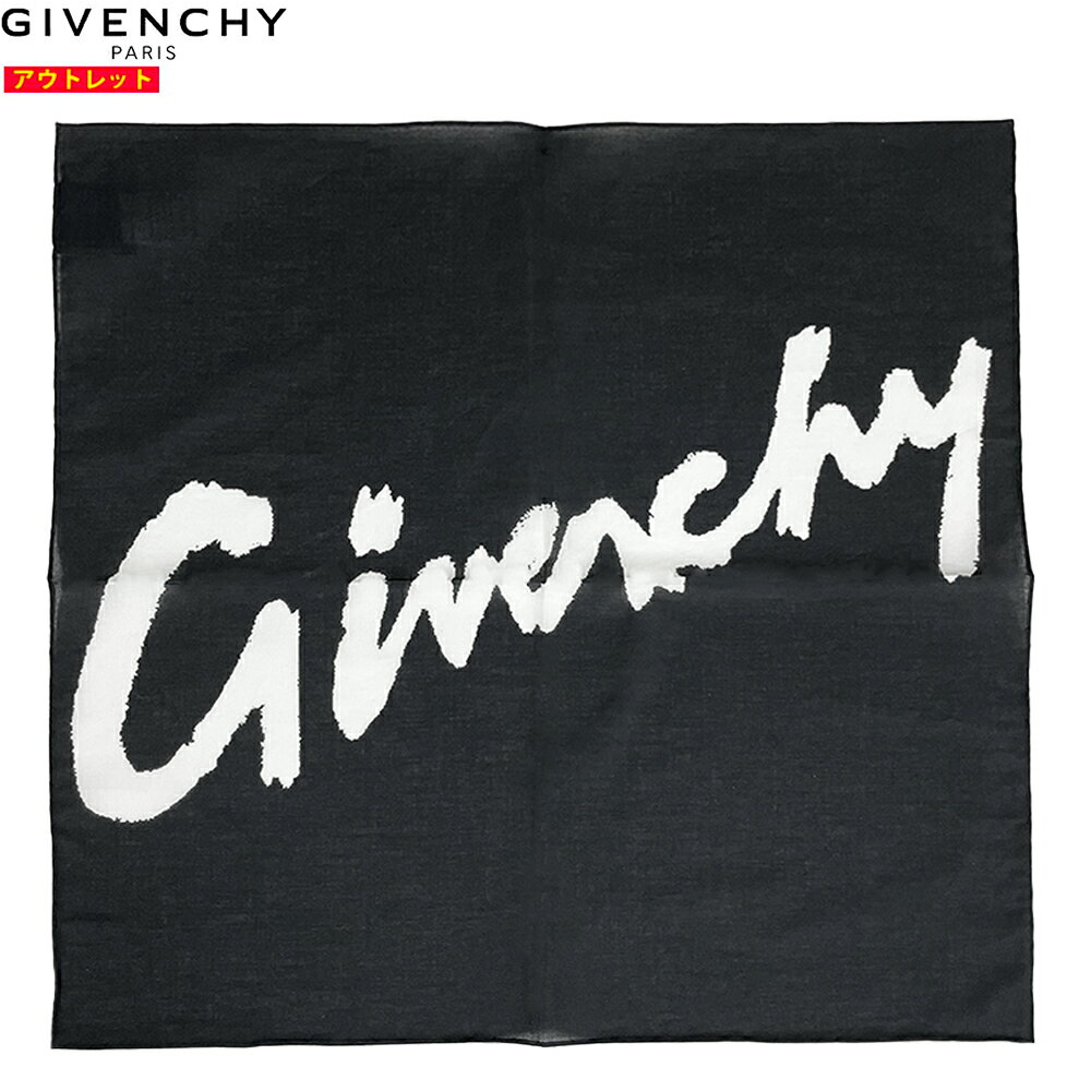 乐天商城 - GIVENCHY ジバンシー 新品・アウトレット スカーフ レディース ブラック 31GVSFGV5050SQ08701 コットン ロゴプリント ミニスカーフ 並行輸入品 送料無料
