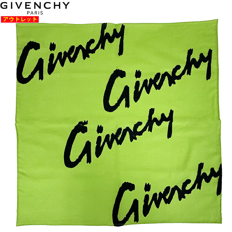 Mufflers - GIVENCHY ジバンシー 新品・アウトレット スカーフ レディース グリーン 31GVSFGV5050SQ09002 コットン ロゴプリント ミニスカーフ 並行輸入品 送料無料