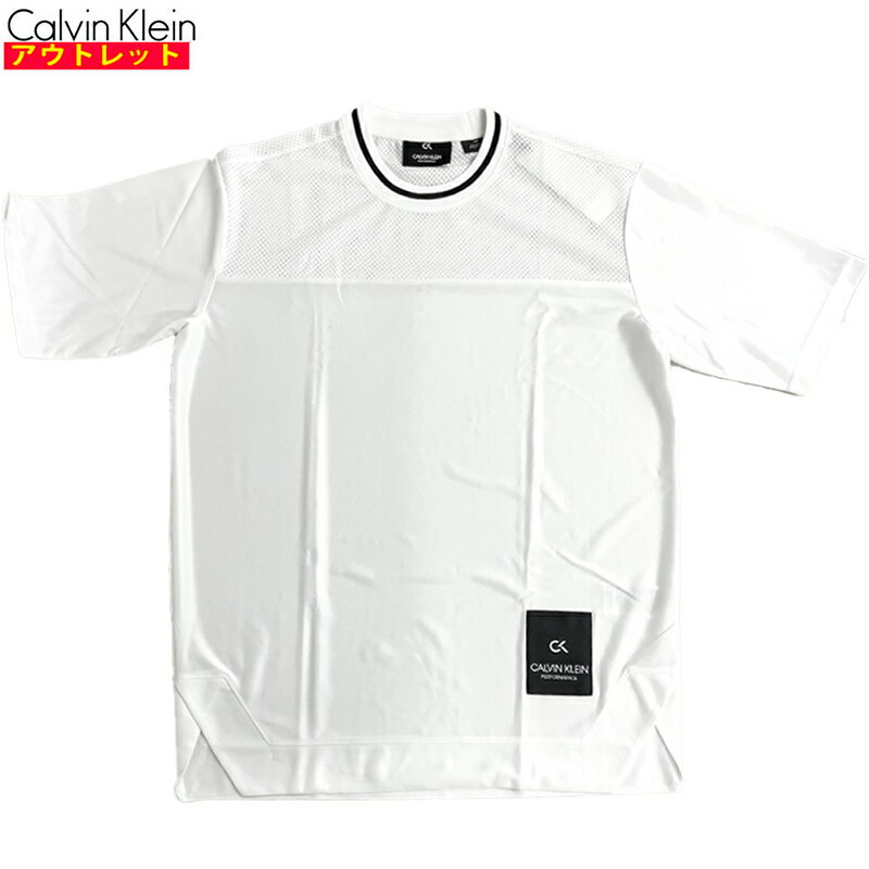 カルバン・クライン Tシャツ メンズ カルバンクライン 新品・アウトレット 半袖 Tシャツ Lサイズ 4MT9K228 100 WHITE 白 メンズ クリックポストで送料無料