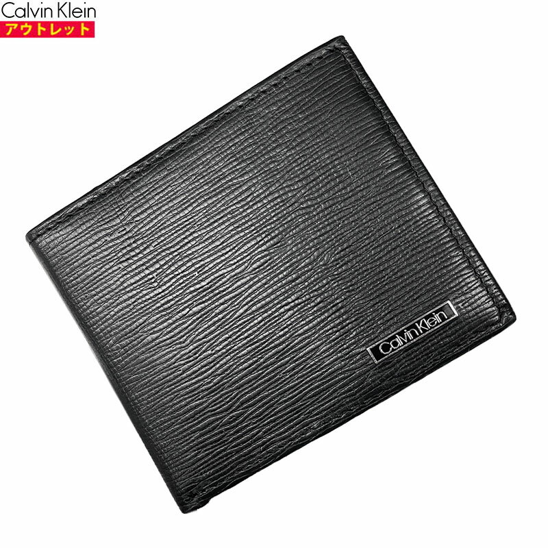 Rakuten - Calvin klein カルバンクライン アウトレット・新品 二つ折り財布 31CK130009 ブラック 本革 小銭入れあり 送料無料