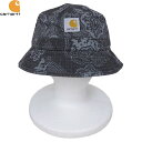 carhartt カーハート 新品 バースバケットハット I030645 0Y1XX M-L ブラック ハット Verse Bucket Hat コットン メンズ レディース 男女兼用 クリックポストで送料無料