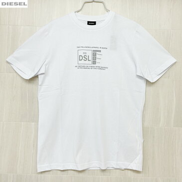 DIESEL ディーゼル 新品 半袖 Tシャツ 丸首 A018360HAYU 100 白 ホワイト T-JUST-A35 クルーネック サイズ S M L クリックポスト送料無料