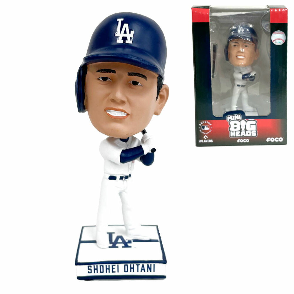 【GWセール！2,640円引き】大谷翔平 ボブルヘッド 4.5インチ SHOHEI OHTANI FOCO MINI BIG HEADS バッター フィギュア 人形 シリアルナンバー入り ドジャース LOS ANGELES DODGERS 新品