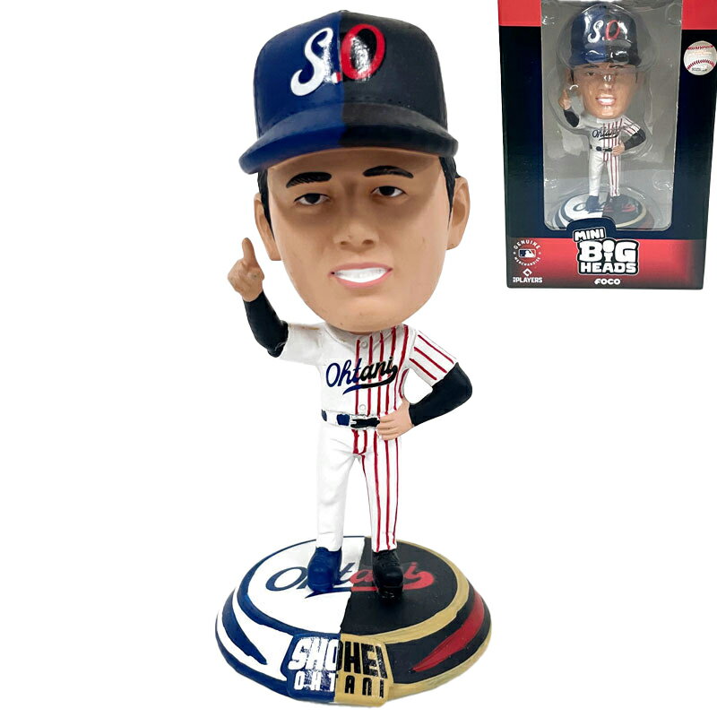 Other - 大谷翔平 ボブルヘッド 4.5インチ SHOHEI OHTANI FOCO MINI BIG HEADS バイカラー フィギュア 人形 シリアルナンバー入り ドジャース LOS ANGELES DODGERS 新品