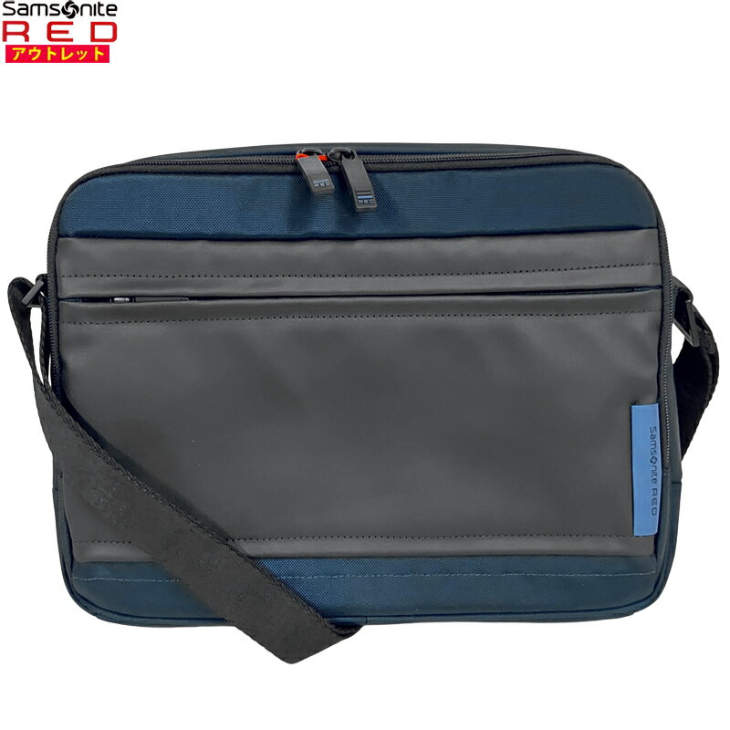 サムソナイトレッド 新品・アウトレット ブリーフケース CALVAD GF9*41002 ネイビー クロスボディ 斜め..