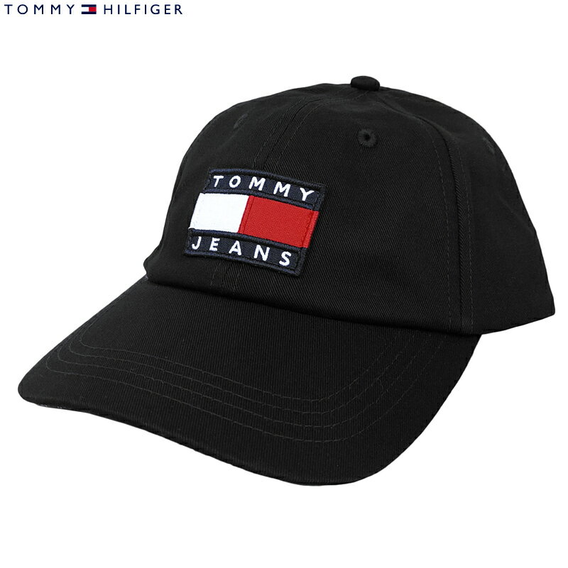 トミー ヒルフィガー キャップ メンズ トミージーンズ TOMMY HILFIGER トミーヒルフィガー 新品・あす楽 メンズ キャップ AM0AM07532 BDS ブラック ベースボールキャップ ロゴキャップ 帽子 コットン 送料無料