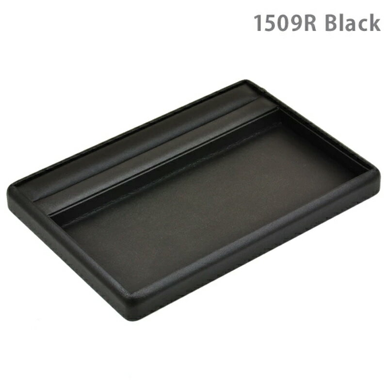 ジュエリートレイ リング付き接客トレイ 230×160×20 レザー調 黒 ブラック 1509R アクセサリートレイ トレー 送料無料