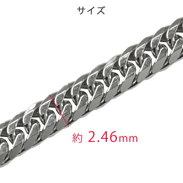 Pt850 2.46mm幅 喜平 6面ダブル 12g 50cm プラチナ ネックレスチェーン 中折れ金具 造幣局検定刻印入 喜平ネックレス