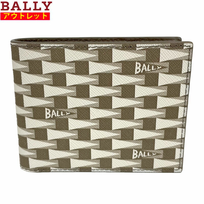 樂天商城 - 【スーパーセール・30％OFF 6,435円引き】BALLY バリー 新品・アウトレット MLW05H TP047 I8N0P 二つ折り財布 レザー グレージュ メンズ 並行輸入品 送料無料