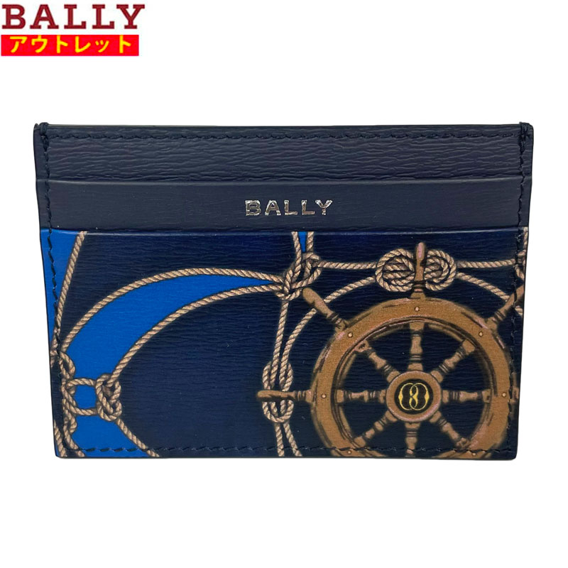 Rakuten - BALLY バリー 新品・アウトレット MLB01U VT617 1506P カードケース カードホルダー ネイビー レザー メンズ 並行輸入品 送料無料