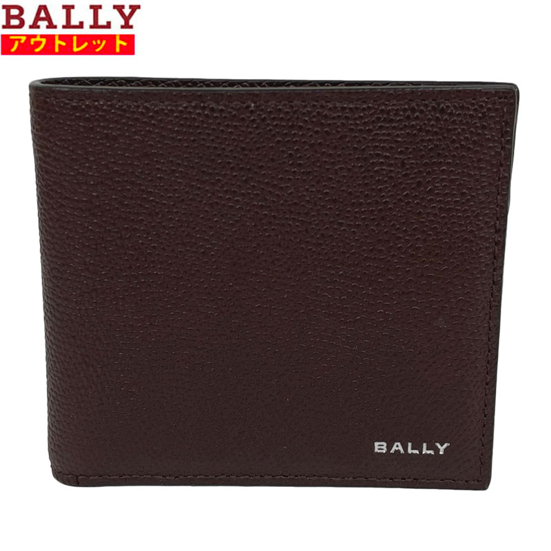 U, 吉 - BALLY バリー 新品・アウトレット MLW04P VT619 I8P1P 二つ折り財布 ボルドー レザー メンズ 並行輸入品 送料無料