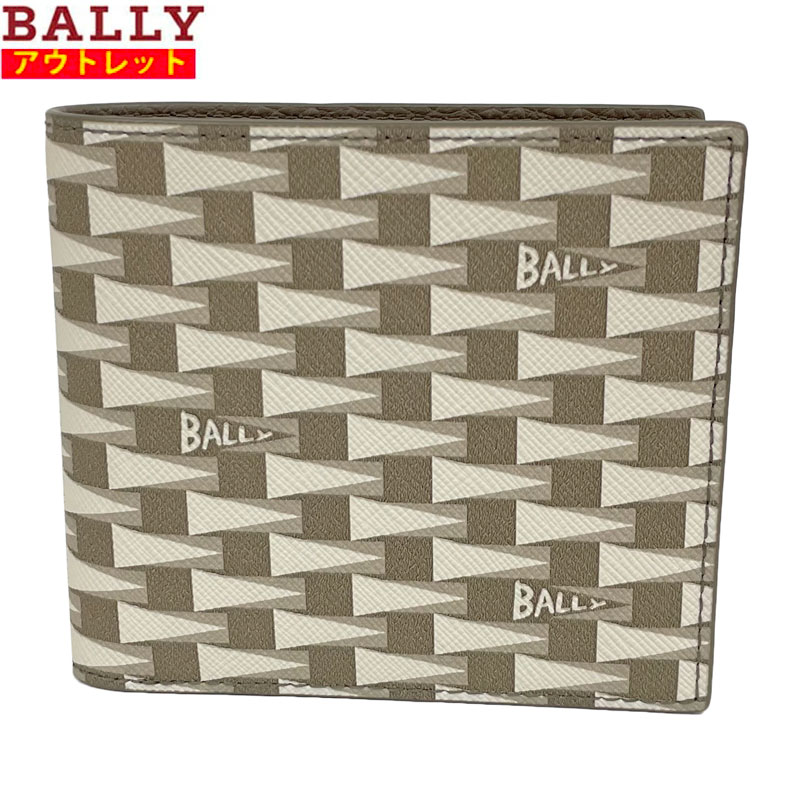 Rakuten - BALLY バリー 新品・アウトレット MLW03X TP047 I8N0P 二つ折り財布 レザー グレージュ メンズ 並行輸入品 送料無料