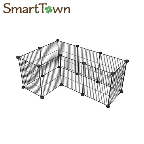 ペットフェンス 29cm×36cm鉄製長方形 2行3列、10枚セット