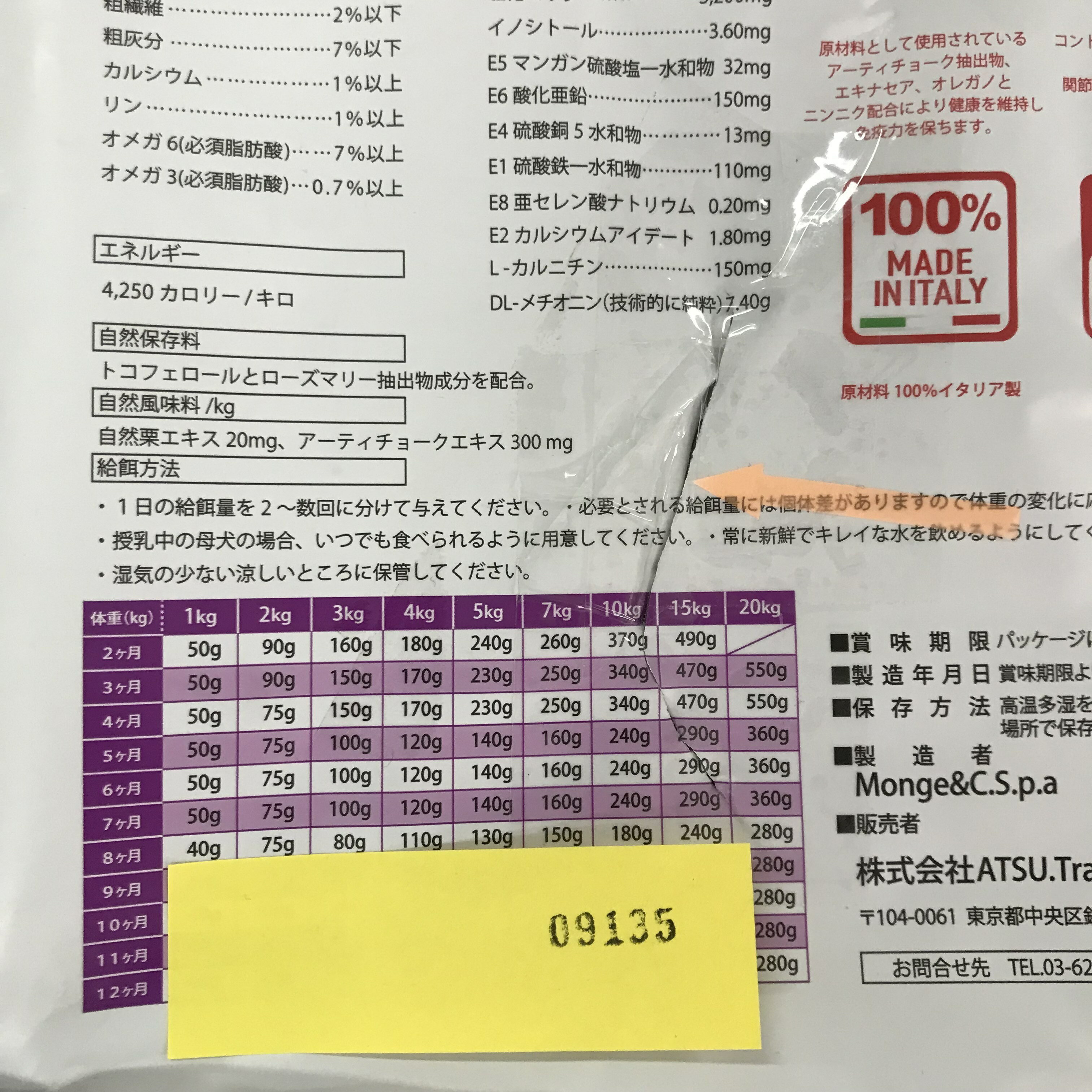 ※ダメージ有り ドッグフード パピー リッチイン チキン グロース 幼犬用 離乳期 ~ 12ヶ月 3kg 仔犬向け　賞味期限2022/01