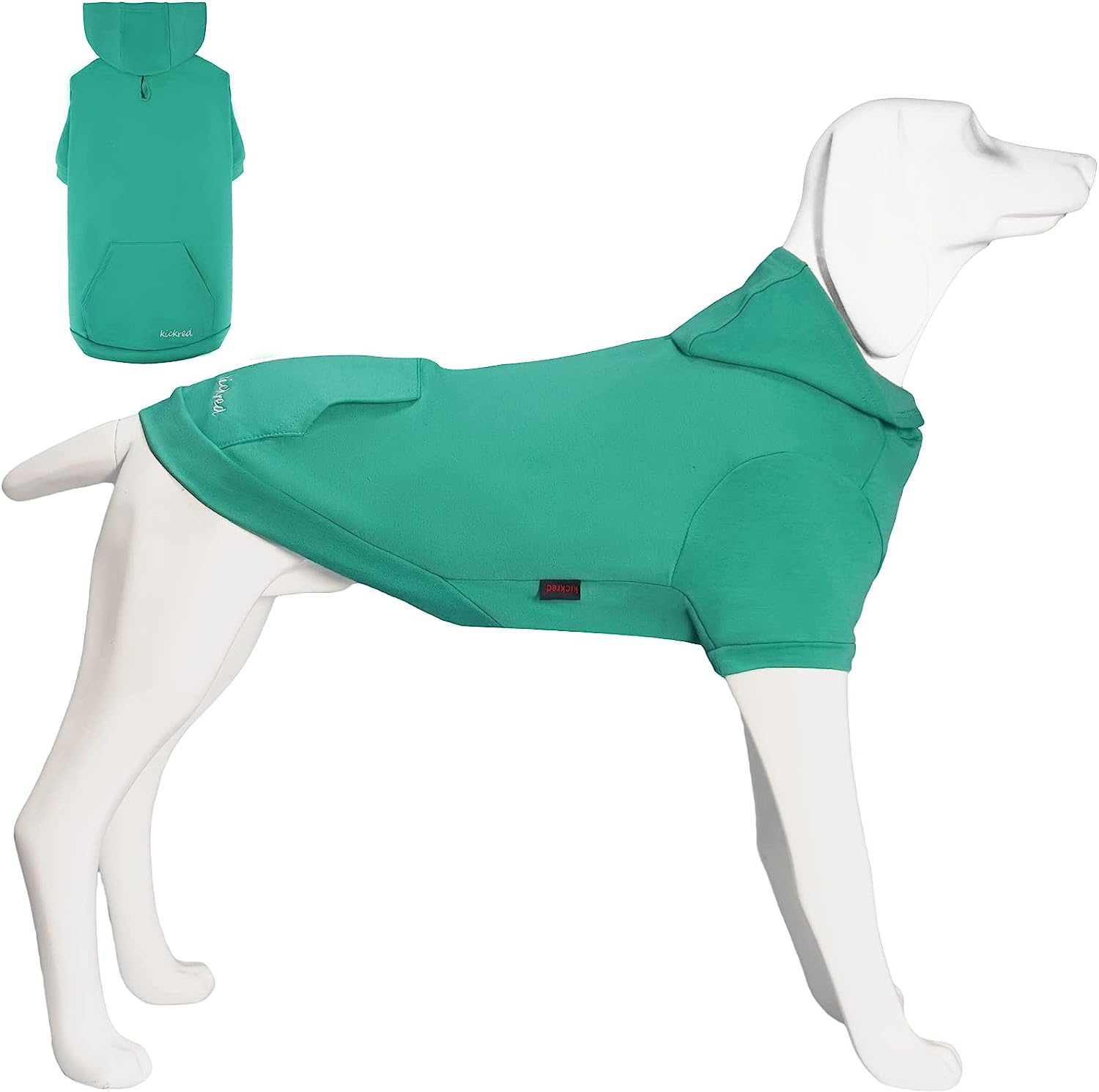 ペット服 犬用パーカー 綿製 中型犬 大型犬適用 (XL ミントグリーン)