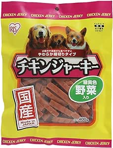 アイリスオーヤマ チキンジャーキー 緑黄色野菜入り 800g(400g×2袋)