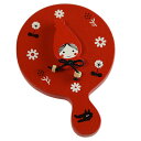 赤ずきん木製品 かわいいミニミラー(赤) Shinzi Katoh design red hood mini-mirror