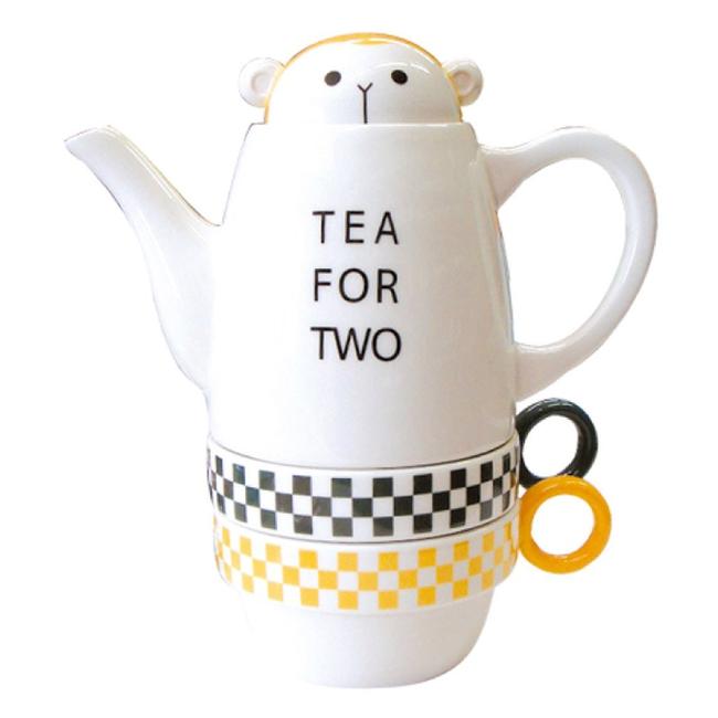 アニマル ティーフォーツー サル ポット＆カップセット Animal Tea For Two monkey Tea pot and cup set monkey